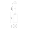 Belmont 7-in Clear Water Glass/Matte Black 3 Lights Pendant