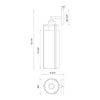 Belmont 5-in Clear Water Glass/Matte Black 1 Light Wall/Vanity