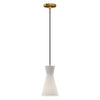 Betty 6-in Aged Gold/Opal Glass 1 Light Pendant