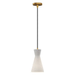Betty 6-in Aged Gold/Opal Glass 1 Light Pendant