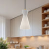 Betty 6-in Aged Gold/Opal Glass 1 Light Pendant