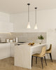 Betty 6-in Matte Black/Opal Glass 1 Light Pendant