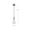 Betty 6-in Aged Gold/Opal Glass 1 Light Pendant