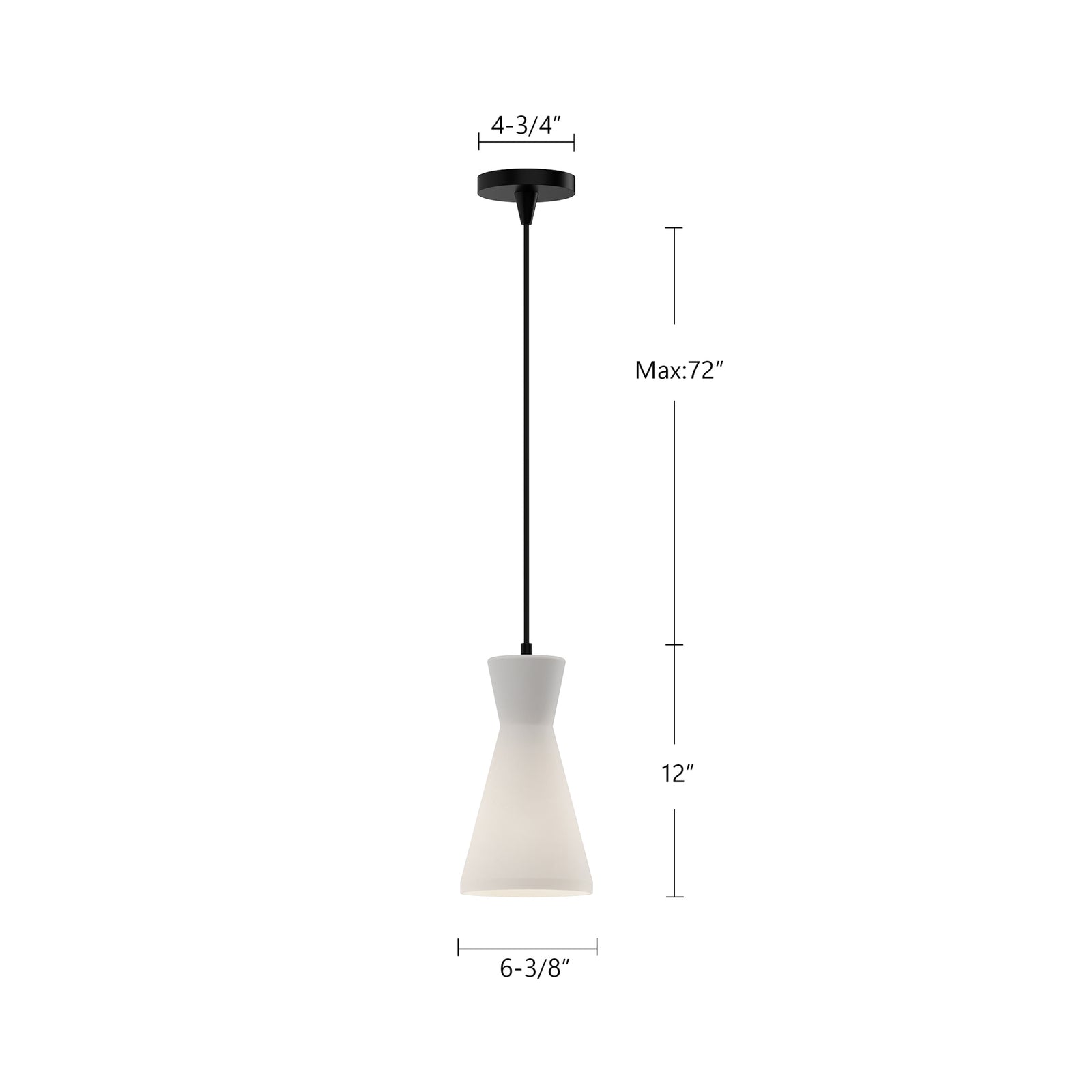 Betty 6-in Aged Gold/Opal Glass 1 Light Pendant