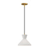 Betty 10-in Aged Gold/Opal Glass 1 Light Pendant