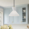 Betty 10-in Aged Gold/Opal Glass 1 Light Pendant