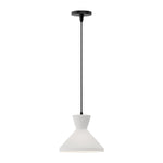 Betty 10" Matte Black/Opal Glass