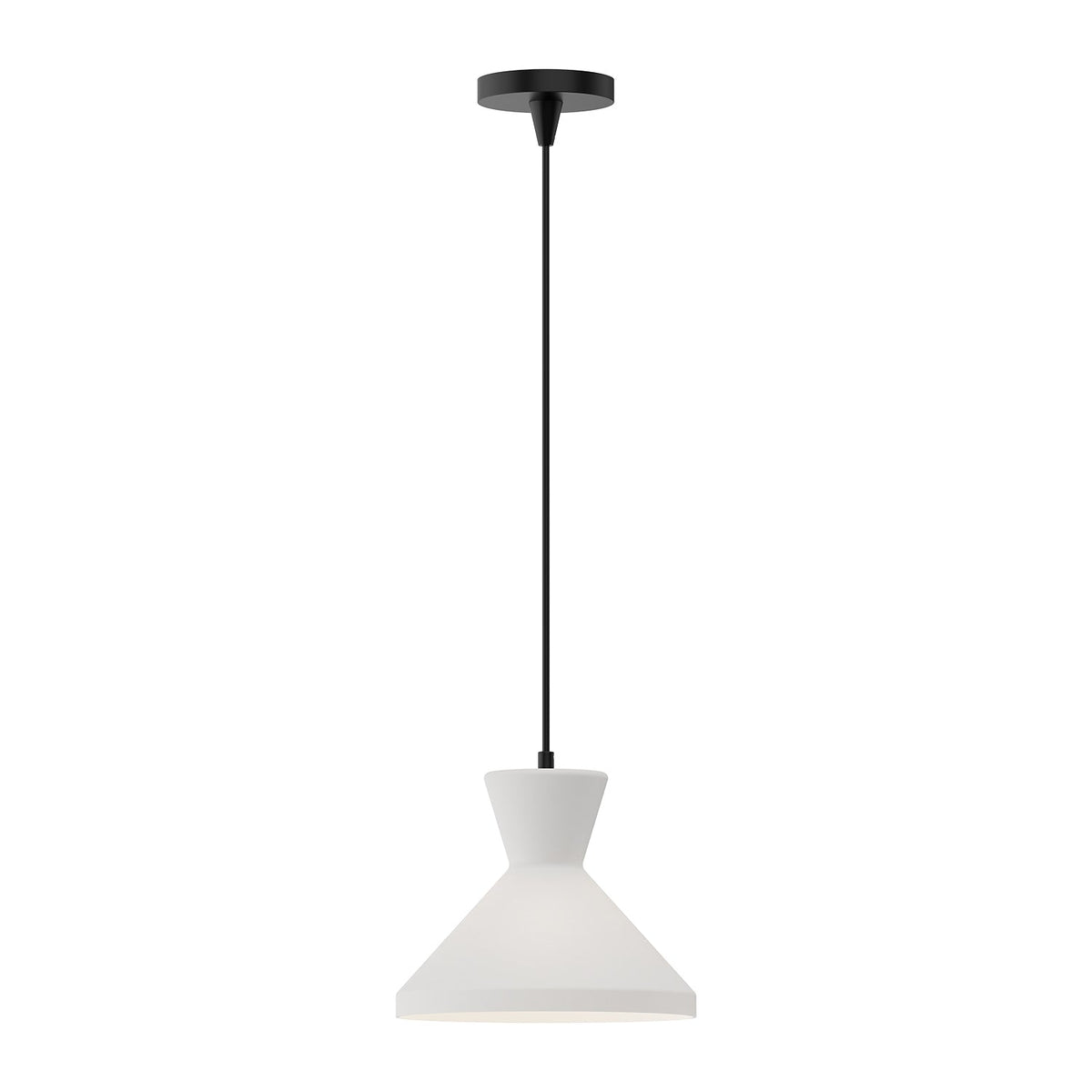 Betty 10" Matte Black/Opal Glass
