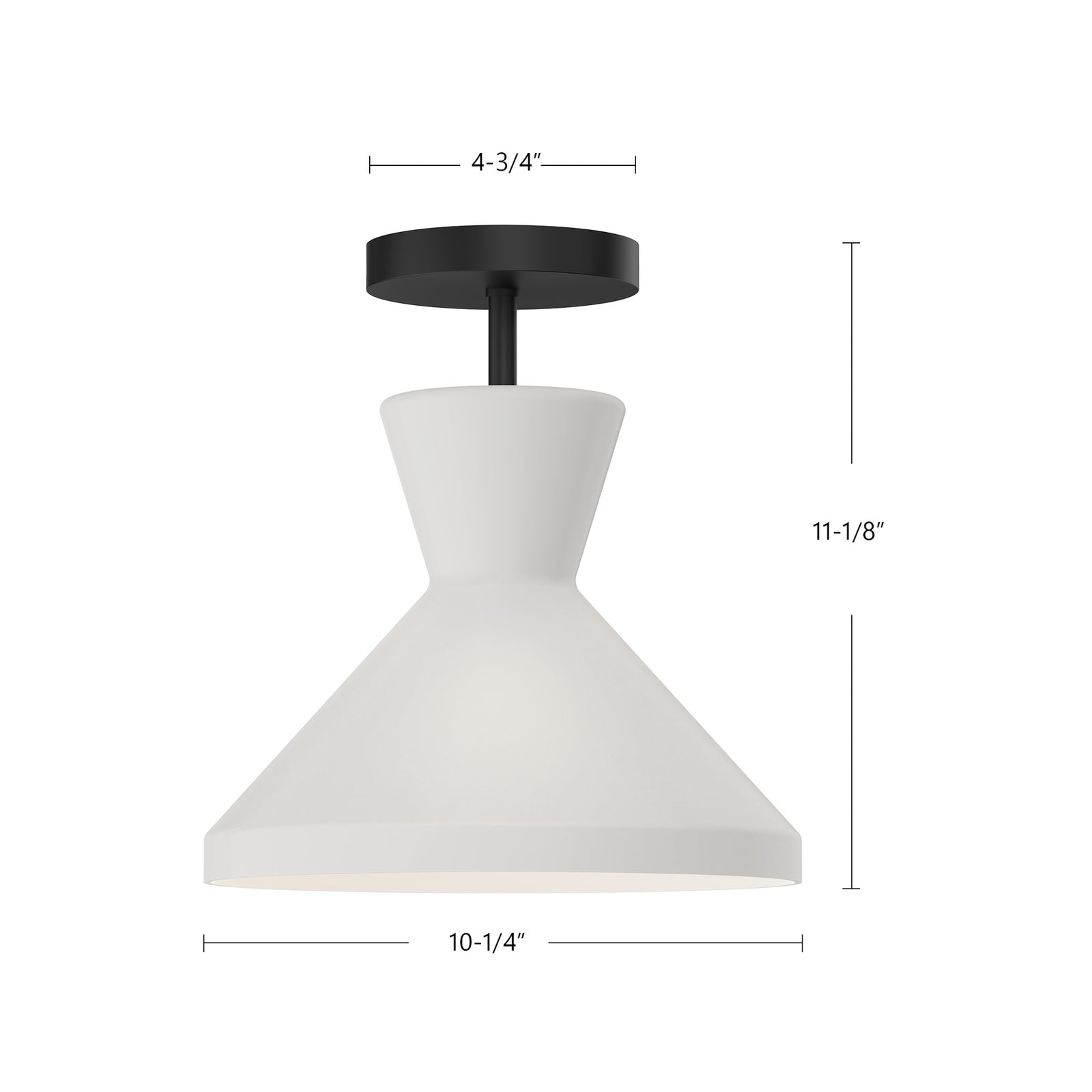 Betty 10-in Aged Gold/Opal Glass 1 Light Semi Flush Mount