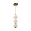 Bijou 7-in Aged Gold/Opal Matte Glass LED Pendant