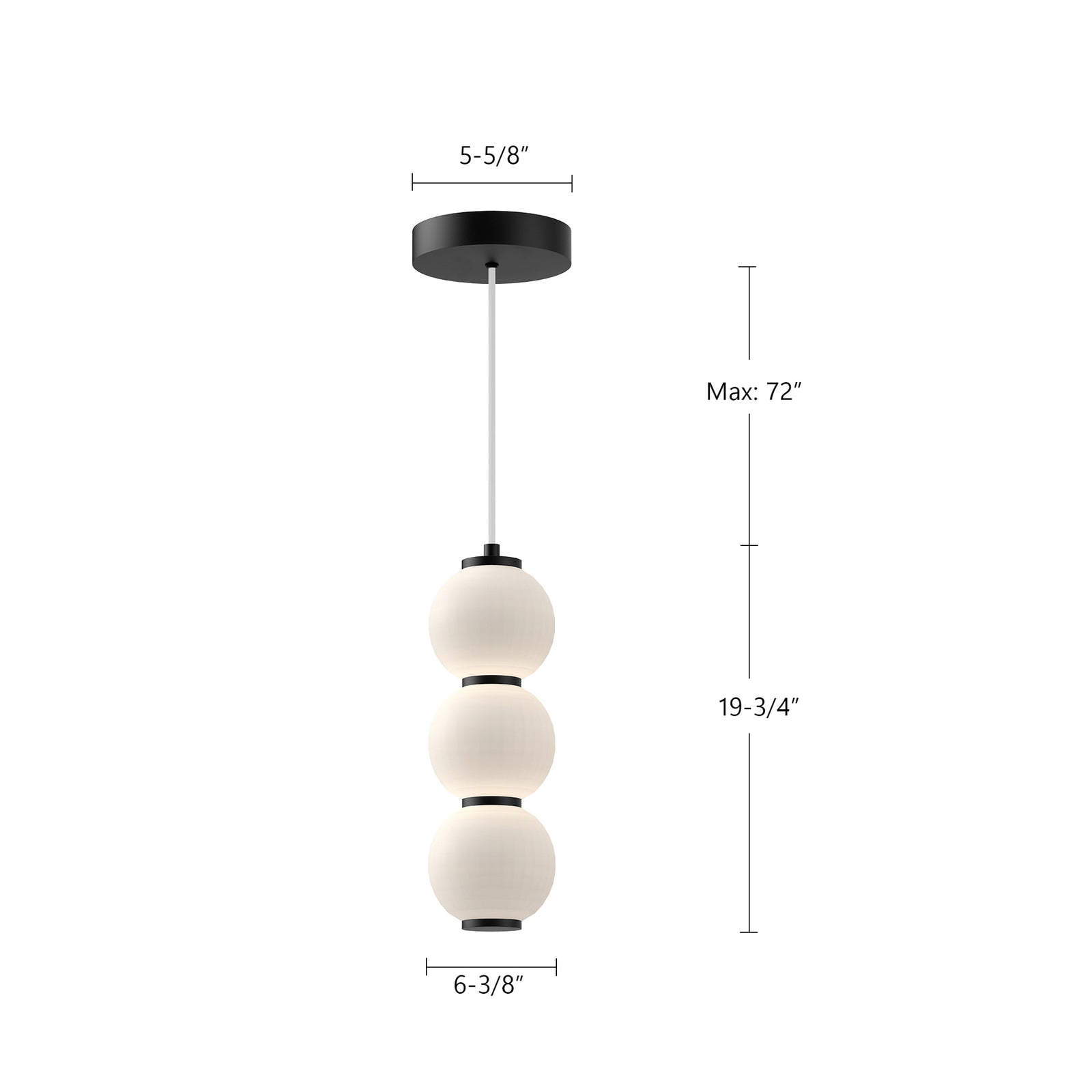 Bijou 7-in Brushed Nickel/Opal Matte Glass LED Pendant