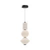 Bijou 8-in Matte Black/Opal Matte Glass LED Pendant