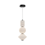 Bijou 8-in Matte Black/Opal Matte Glass LED Pendant