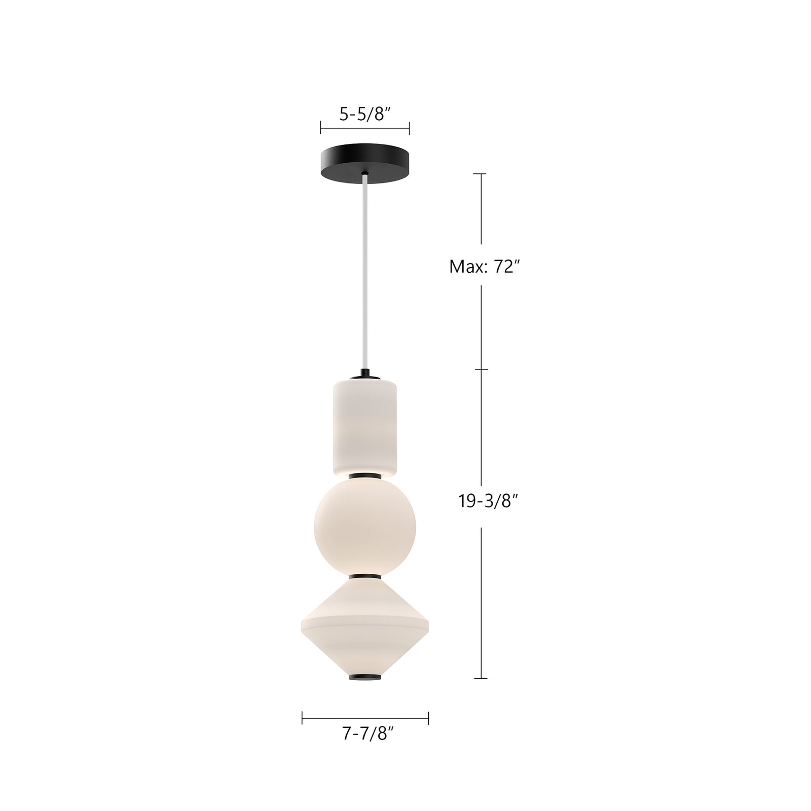 Bijou 8-in Aged Gold/Opal Matte Glass LED Pendant