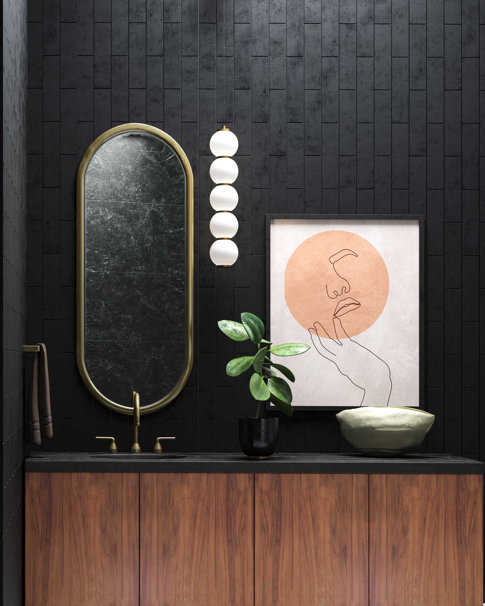 Bijou 5-in Aged Gold/Opal Matte Glass LED Pendant