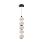 Bijou 5-in Matte Black/Opal Matte Glass LED Pendant