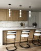 Bijou 5-in Matte Black/Opal Matte Glass LED Pendant