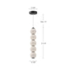 Bijou 5-in Matte Black/Opal Matte Glass LED Pendant