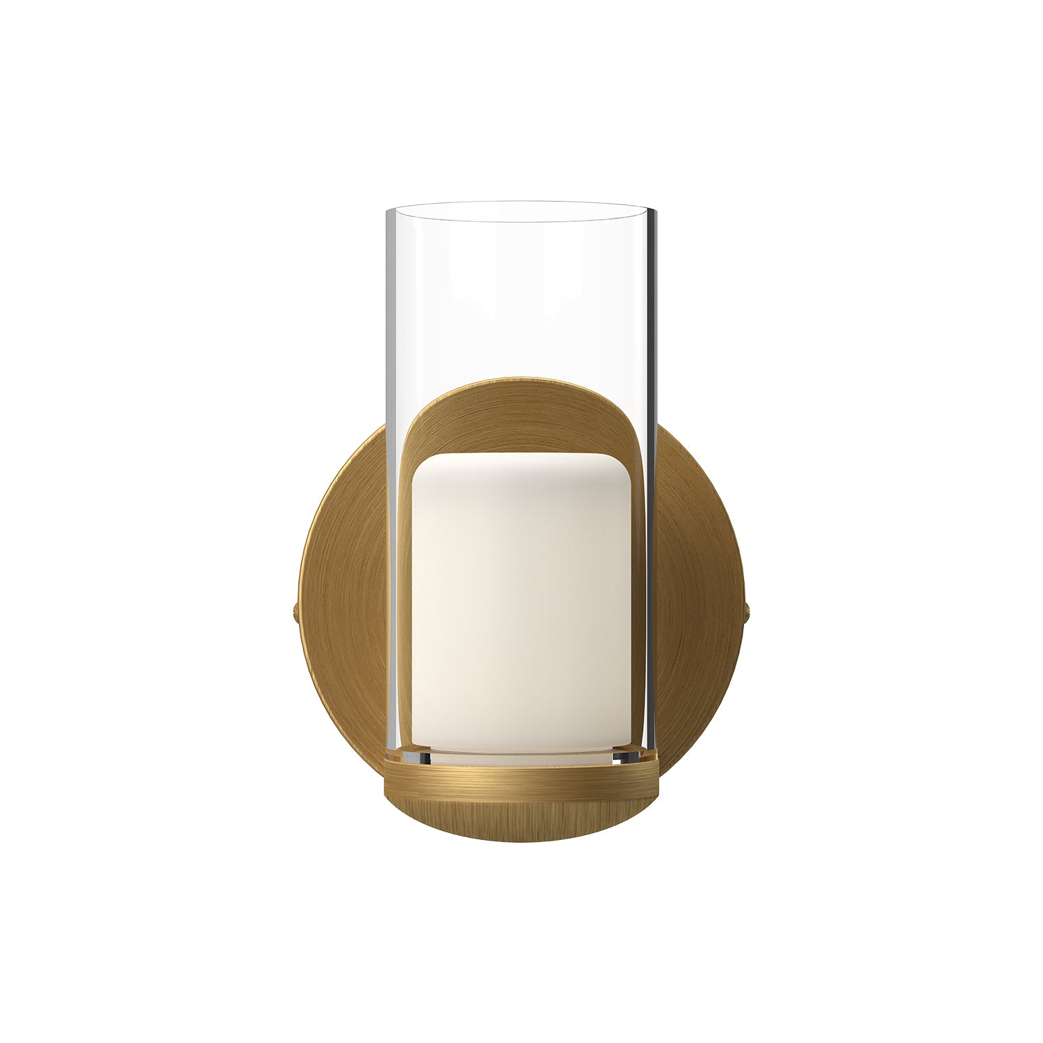 Birch 3-in Brushed Gold/Clear LED Wall Sconce