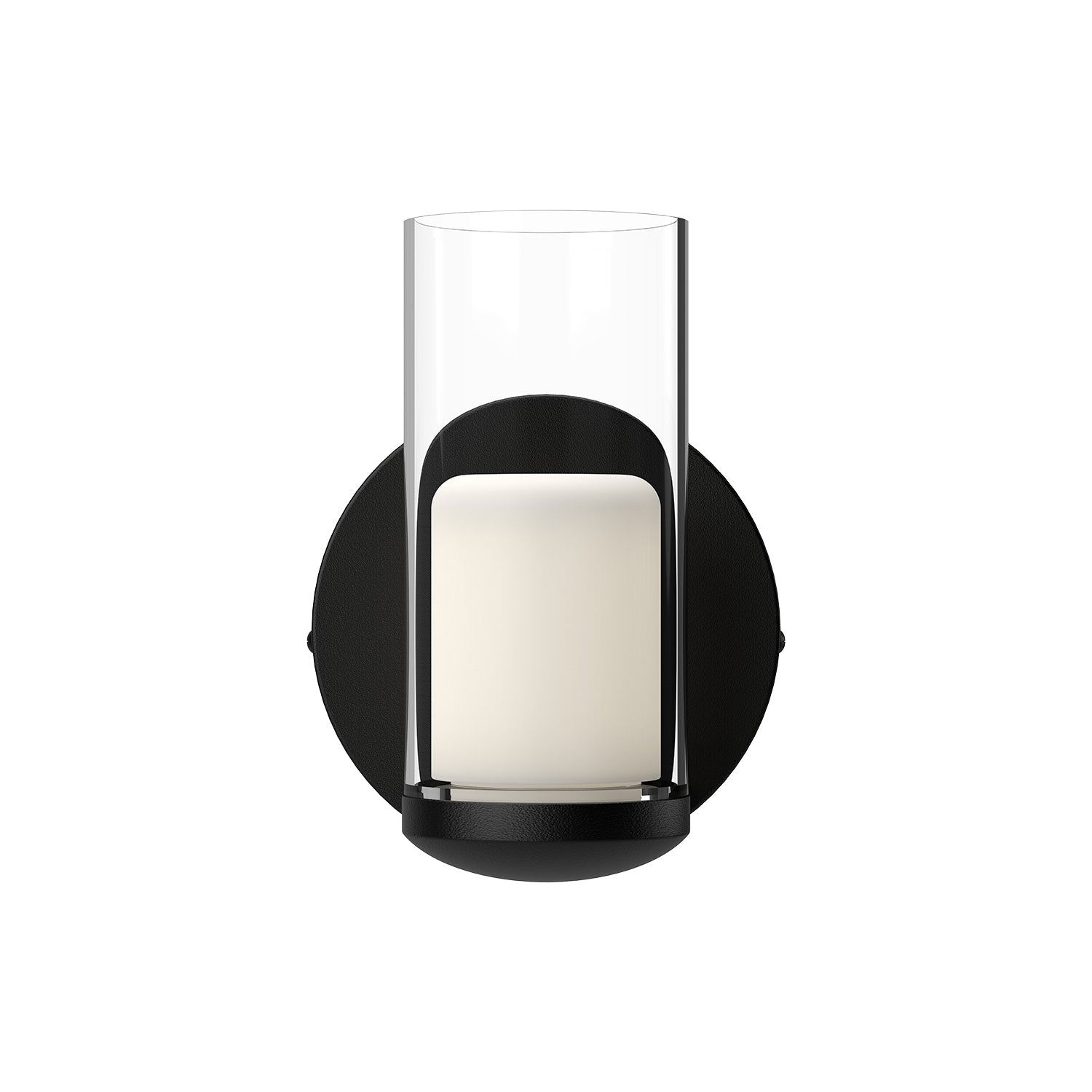 Birch 3-in Black/Clear LED Wall Sconce