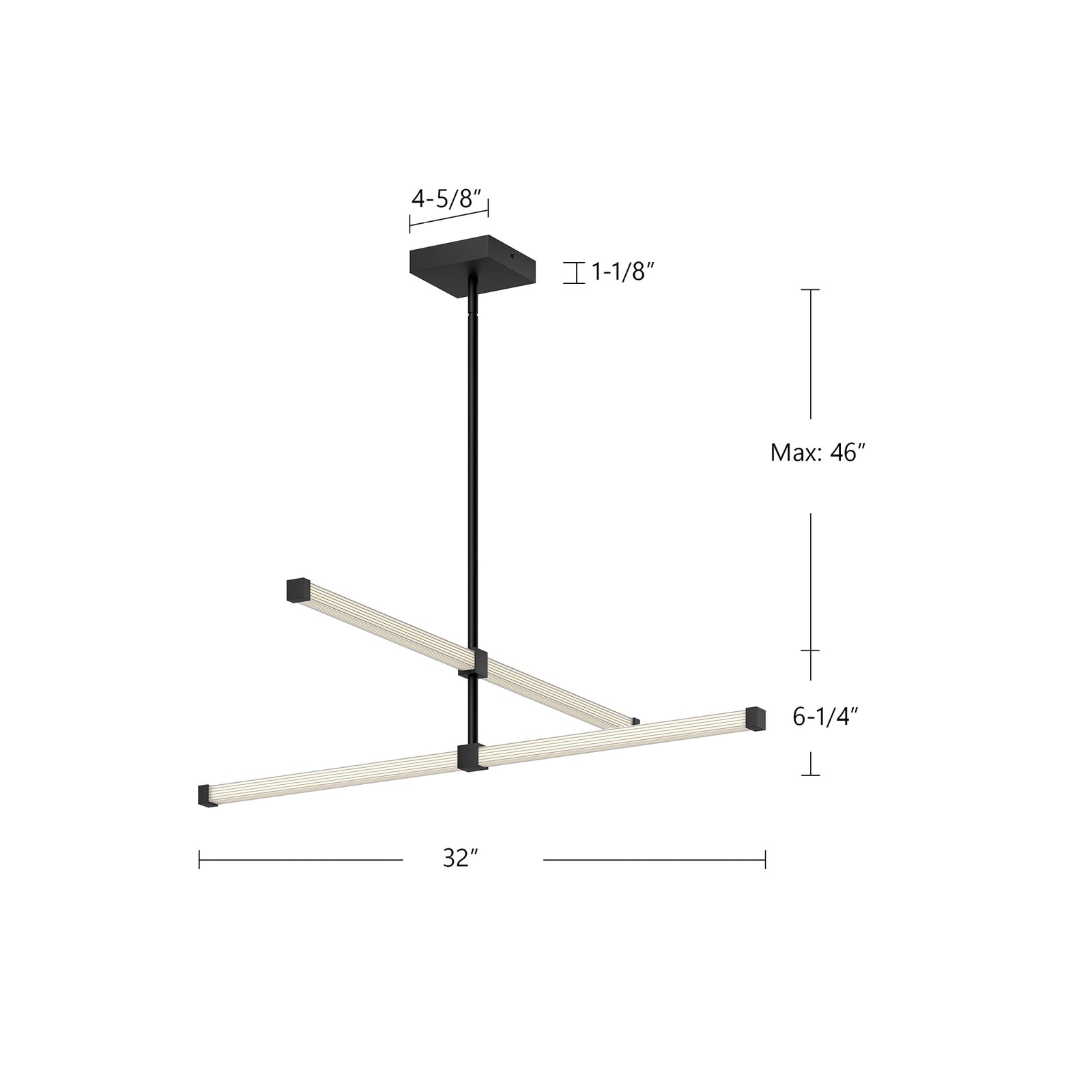 Blade 32-in Black LED Chandeliers