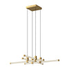 Blade 34-in Brushed Gold LED Chandeliers