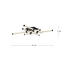 Blade 34-in Brushed Gold LED Flush Mount