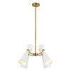 Blake 24-in White/Aged Gold Socket Chandelier