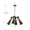 Blake 24-in White/Aged Gold Socket Chandelier