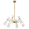 Blake 32-in White/Aged Gold Socket Chandelier