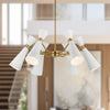 Blake 32-in White/Aged Gold Socket Chandelier