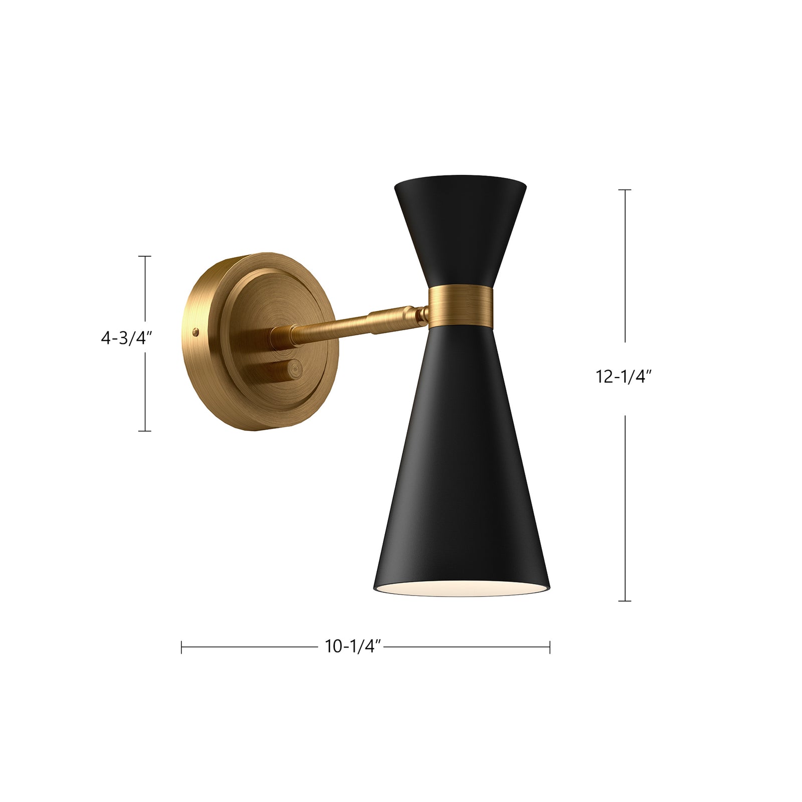 Blake 4-in Aged Gold/White 1 Light Wall/Vanity