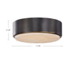 Blanco 8-in Urban Bronze/Alabaster LED Flush Mount