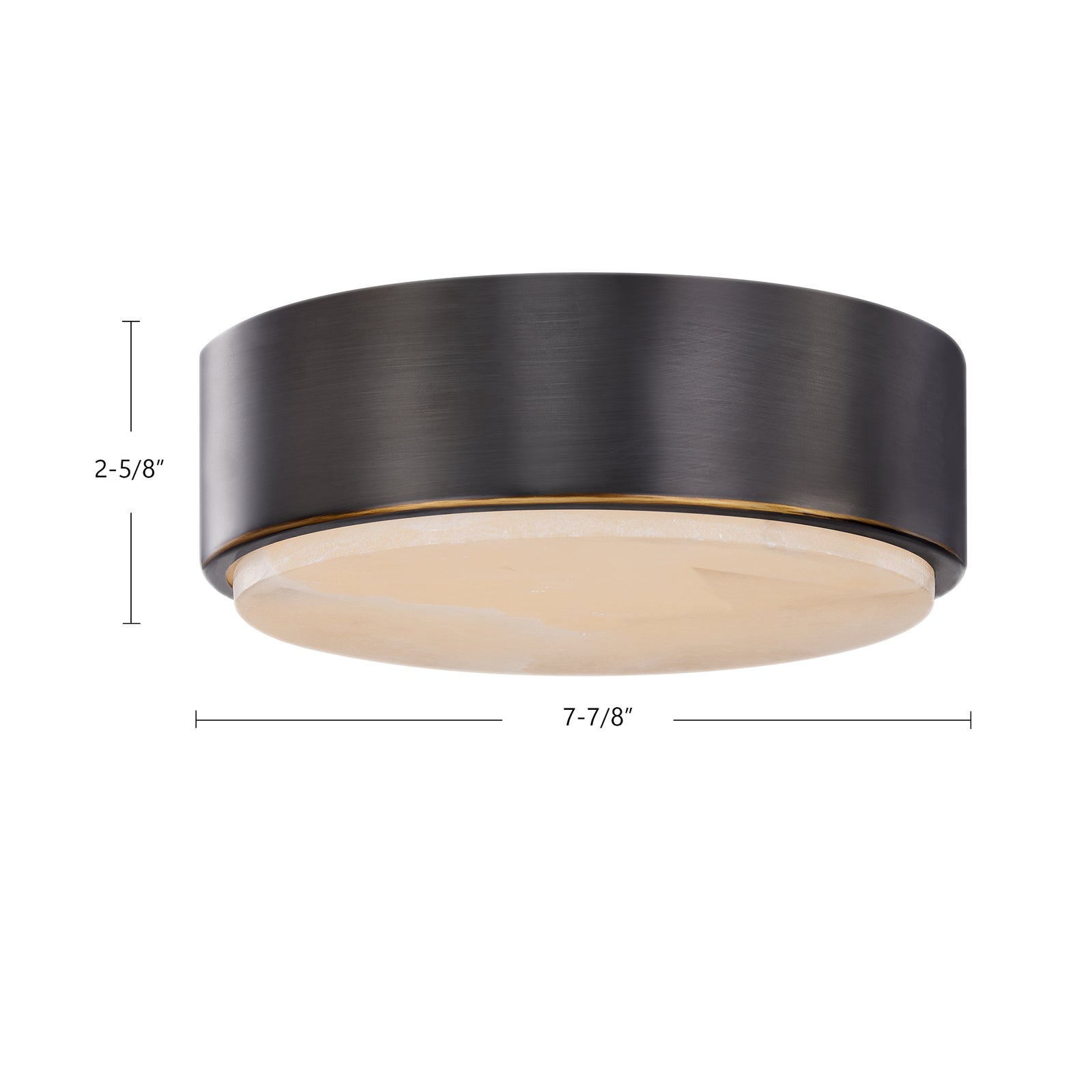 Blanco 8-in Urban Bronze/Alabaster LED Flush Mount