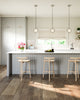 Blanco 6-in Polished Nickel/Alabaster LED Pendant