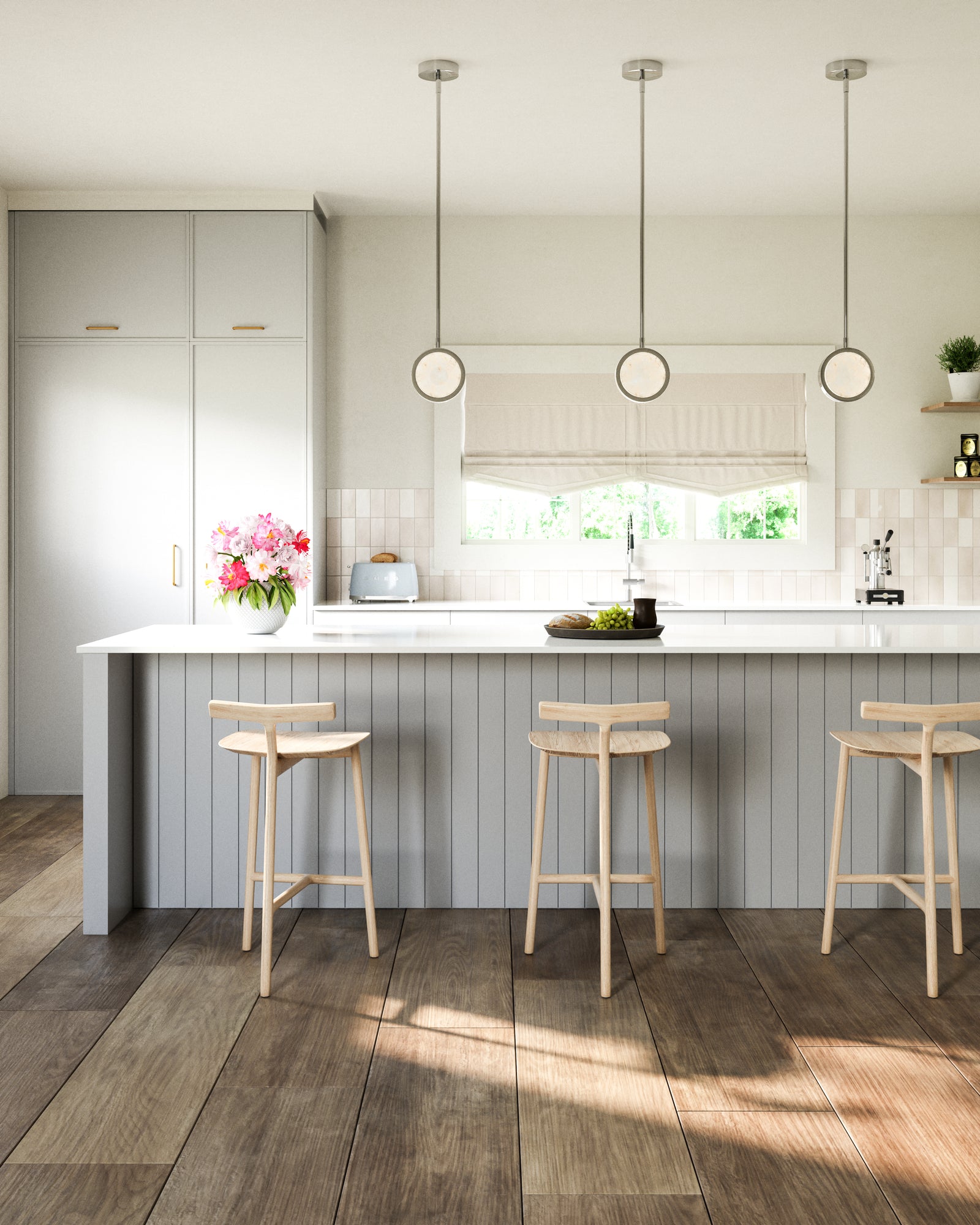 Blanco 6-in Polished Nickel/Alabaster LED Pendant