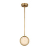 Blanco 6-in Vintage Brass/Alabaster LED Pendant