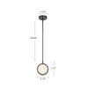 Blanco 6-in Urban Bronze/Alabaster LED Pendant