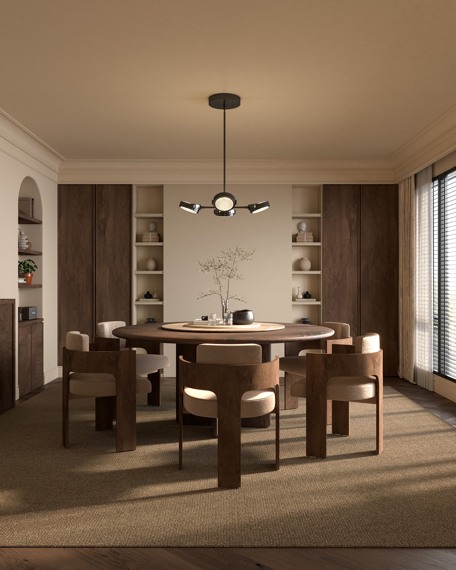 Blanco 28-in Urban Bronze/Alabaster LED Pendant