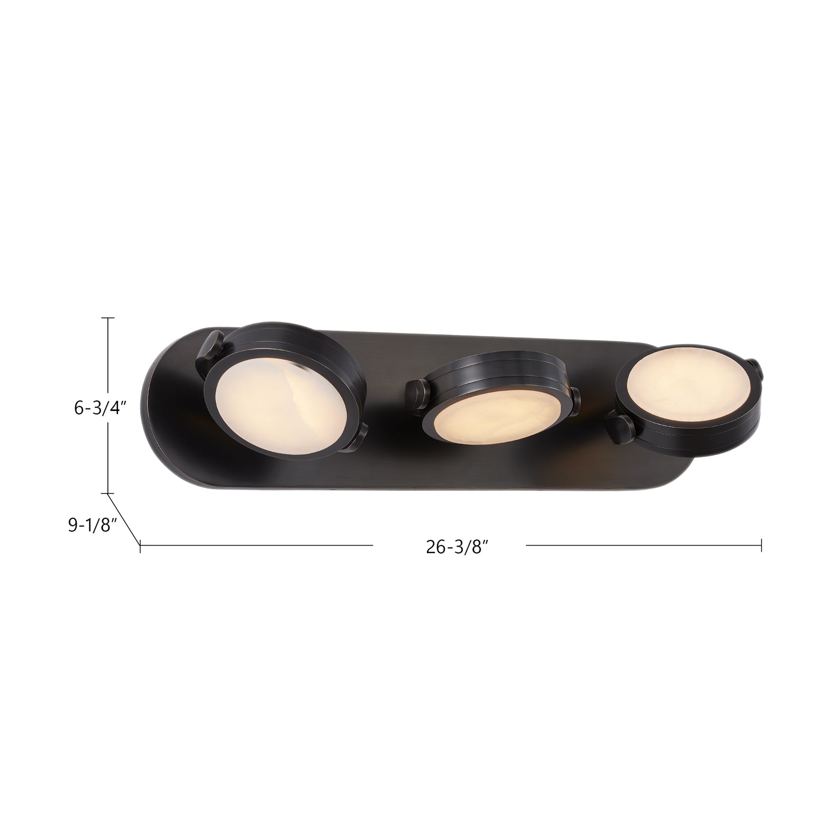 Blanco 26-in Urban Bronze/Alabaster LED Wall/Vanity
