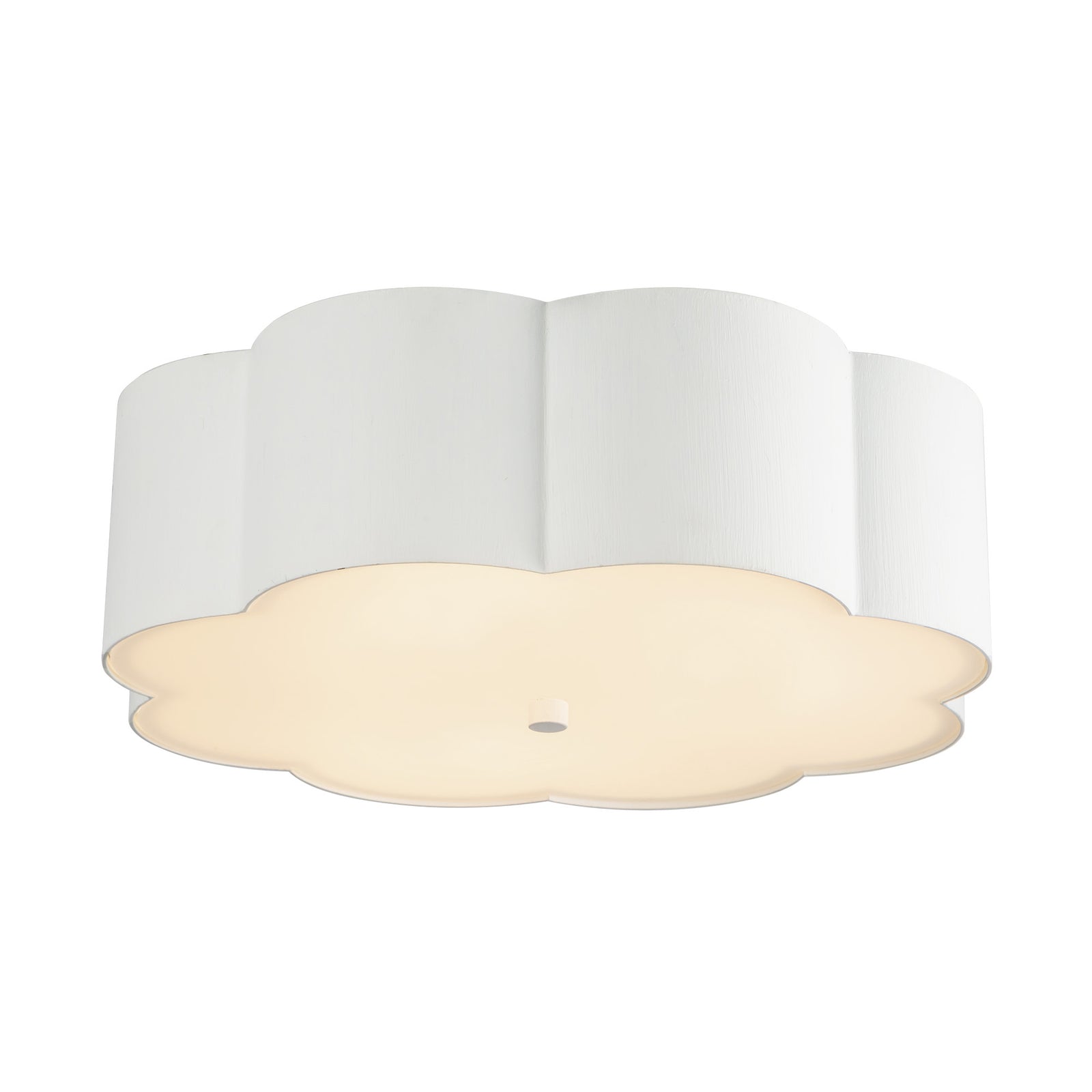 Blossom 14-in Antique White Socket Flush Mount