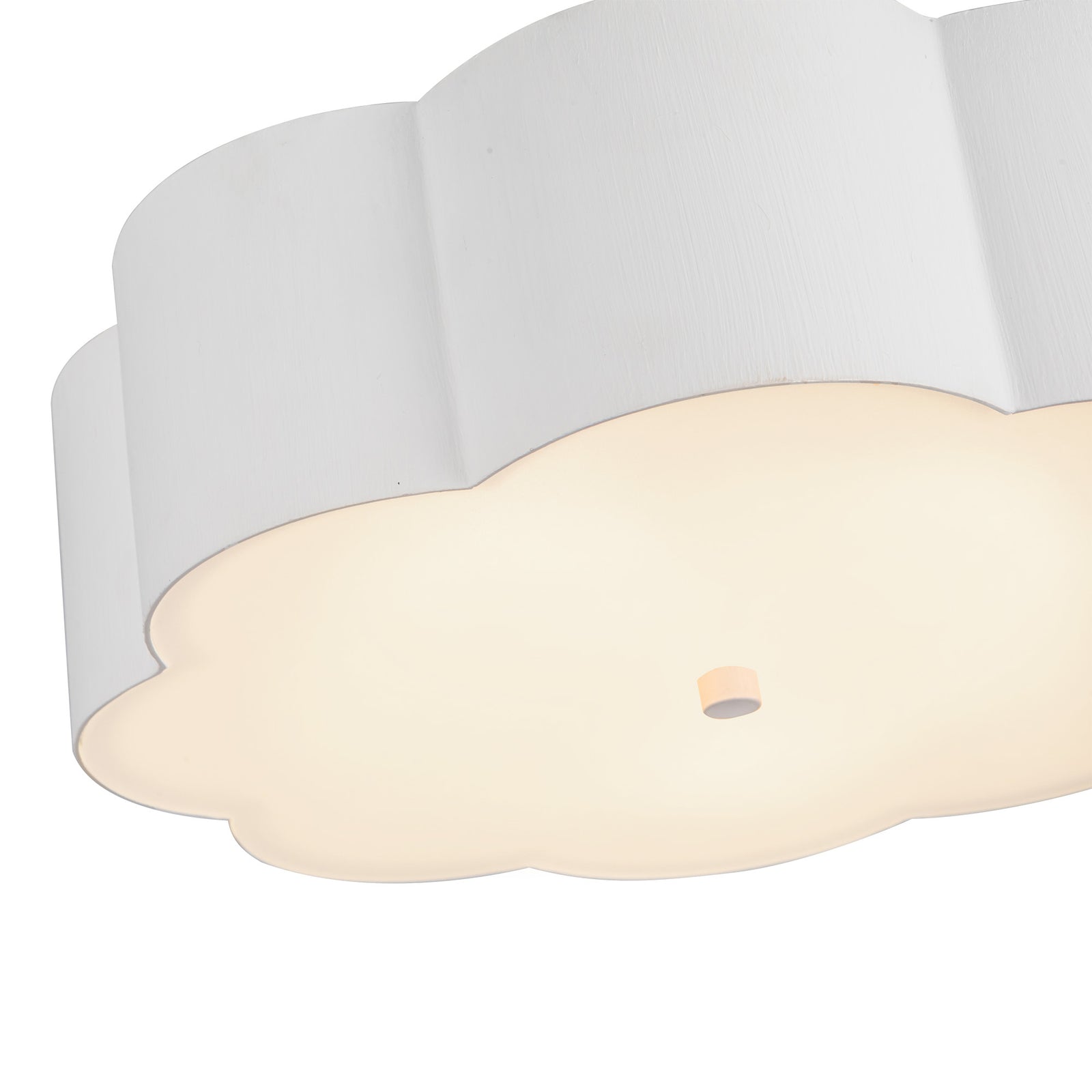 Blossom 14-in Antique White Socket Flush Mount