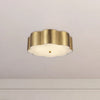 Blossom 14-in Brushed Gold Socket Flush Mount