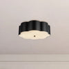 Blossom 14-in Matte Black Socket Flush Mount