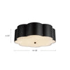 Blossom 14-in Brushed Gold Socket Flush Mount