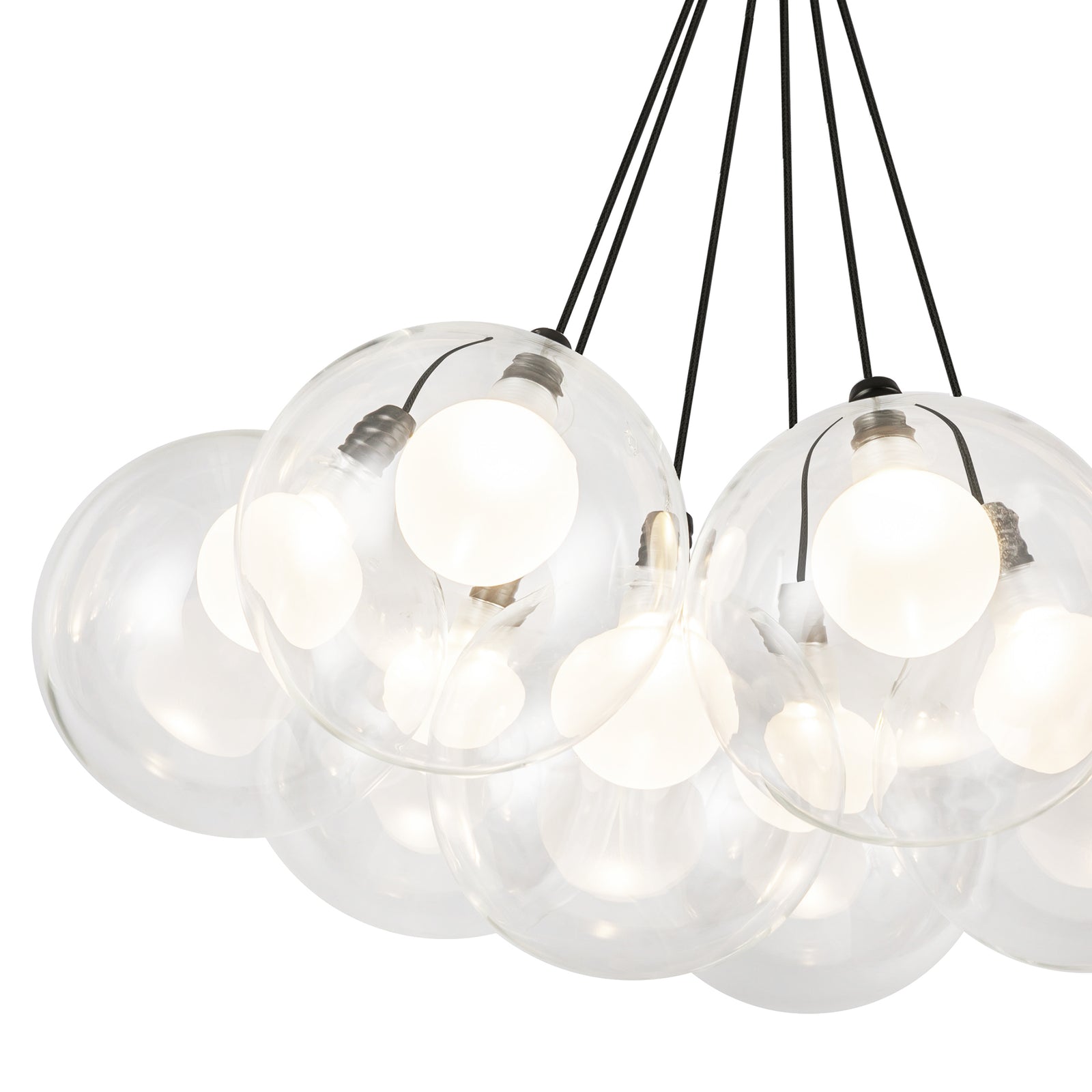 Bolla 16-in Black LED Chandelier