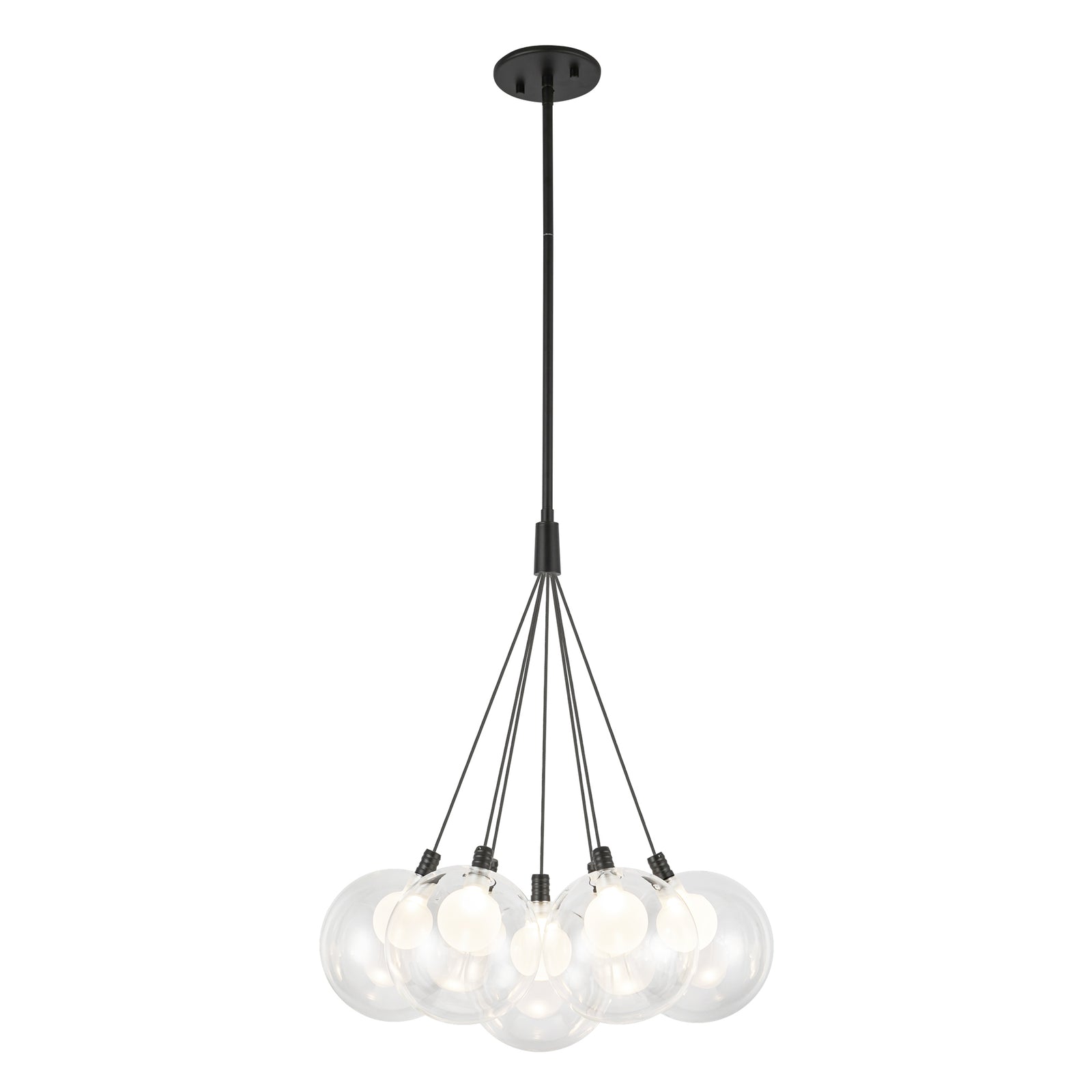 Bolla 16-in Black LED Chandelier