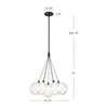 Bolla 17-in Chrome LED Chandeliers