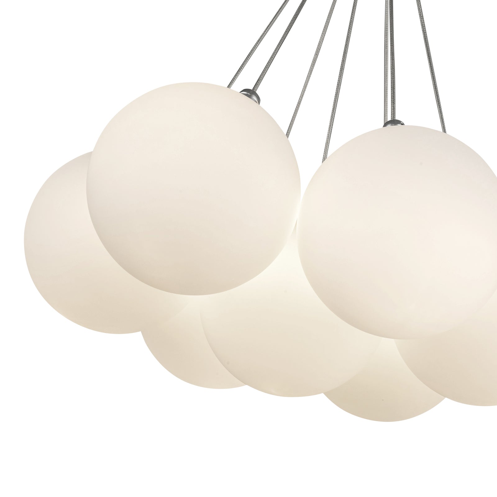 Bolla 17-in Opal Glass LED Chandelier