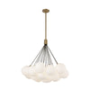 Bolla 28-in Brushed Gold/Opal Glass LED Chandelier